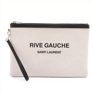 Saint Laurent Rive Gauche Coated canvas Clutch bag